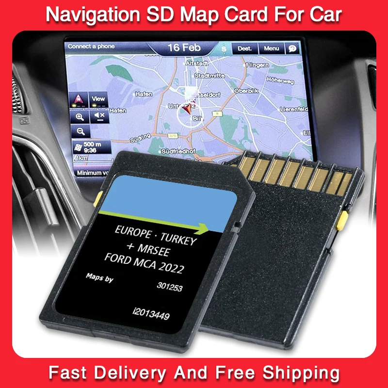 New Map Version for Ford MCA 2022 Europe Turkey Southeast Europe Navigation SD Card Focus C-MAX Galaxy