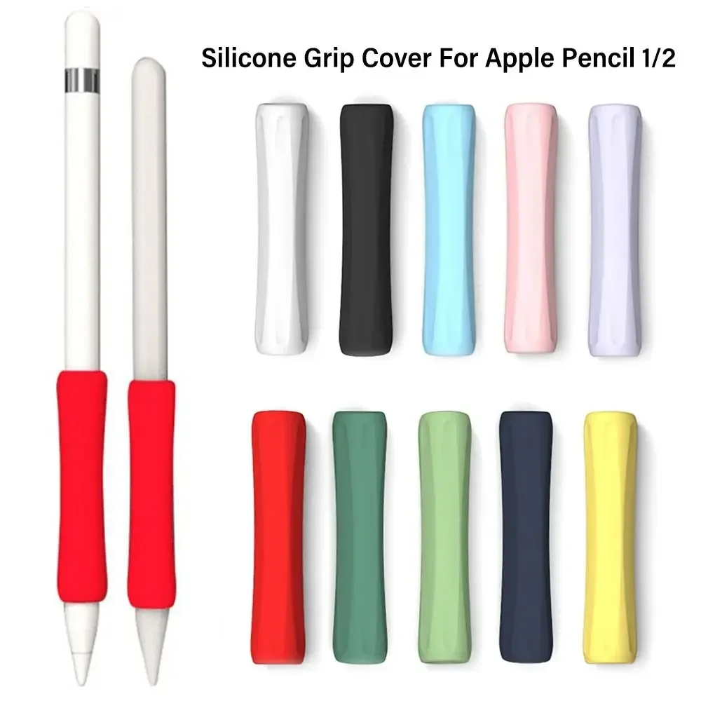Stylus Cover Silicone For Apple Pencil 1 2 ​Touch Screen Pen Grip Case Shockproof Anti-Scratch Non-Slip Protective Sleeve Pencil