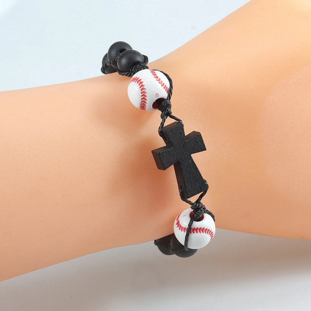 

Adjustable Baseball Charm Bracelet Braided Sports Wristband For Men Women Kids Lovers Fans Party Favors Accessory