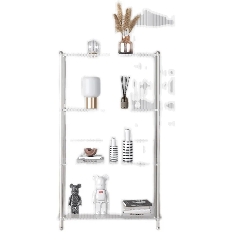 Ins Wind Acrylic Cart Living Room Side Several Removable Kitchen Household Storage Racks Floor Storage Racks