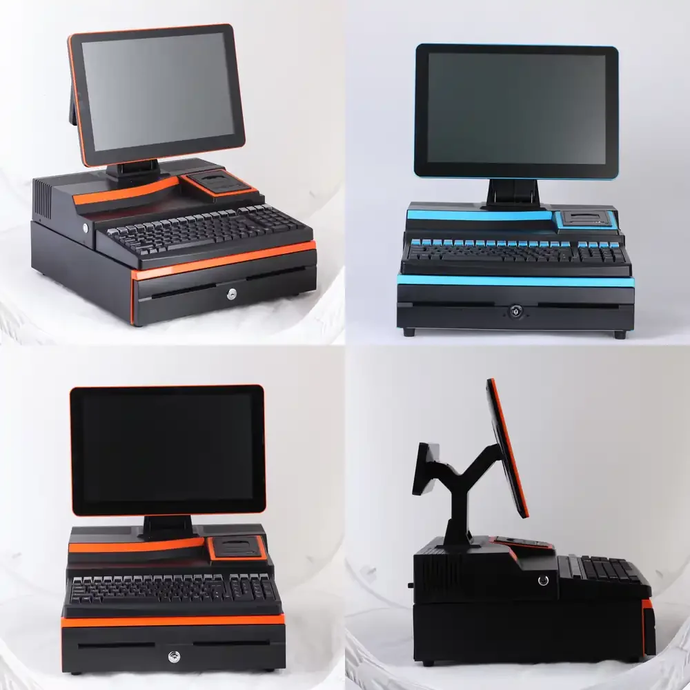 Built-in Printer Cash Drawer Electronic Cash Register POS Terminal with Touch Screen for Supermarket