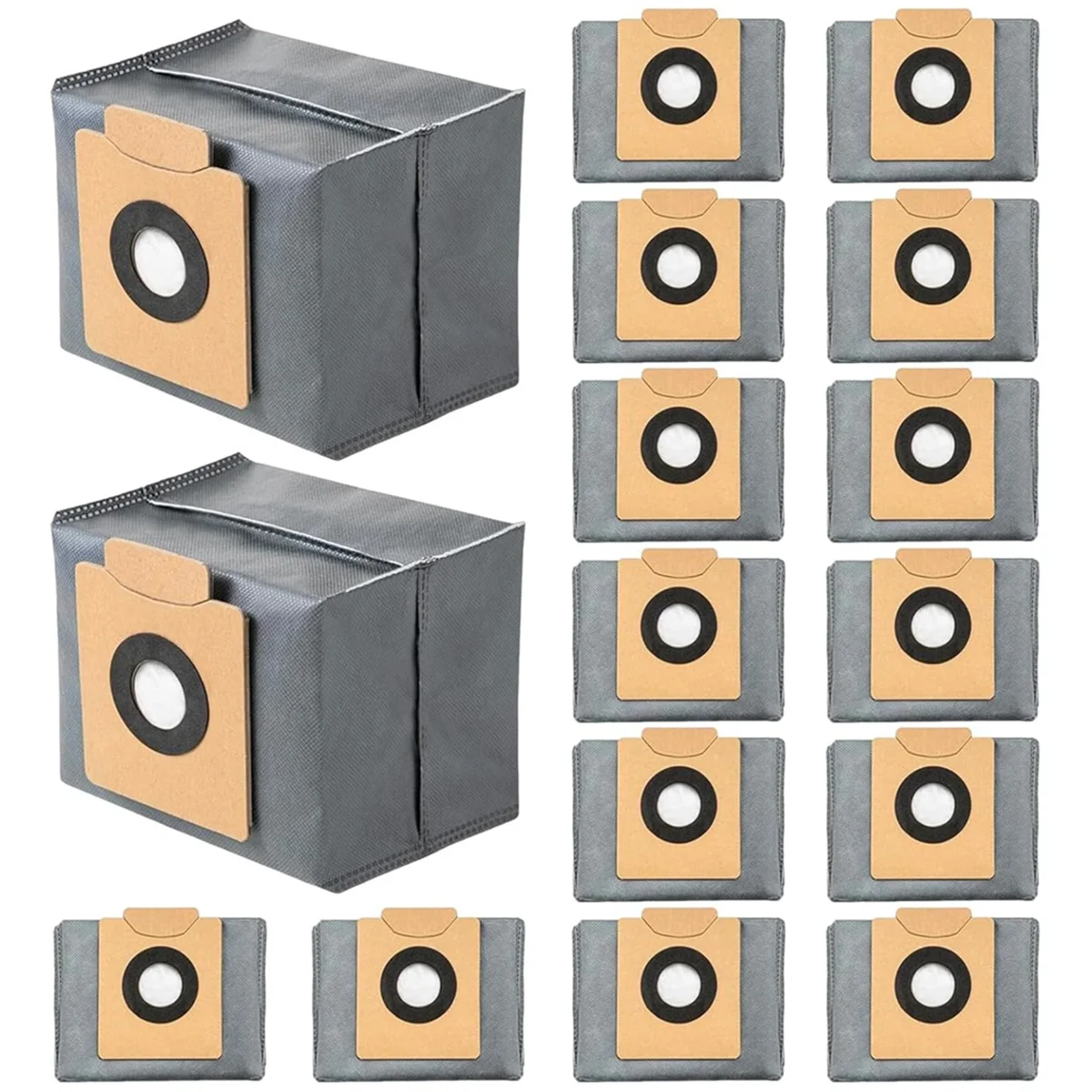 16 عبوة من أكياس الغبار لمحطة Eufy Clean X8 Pro X10 Pro Omni Robot Vacuum ذاتية التفريغ، ملحقات أكياس بديلة مكونة من 4 طبقات