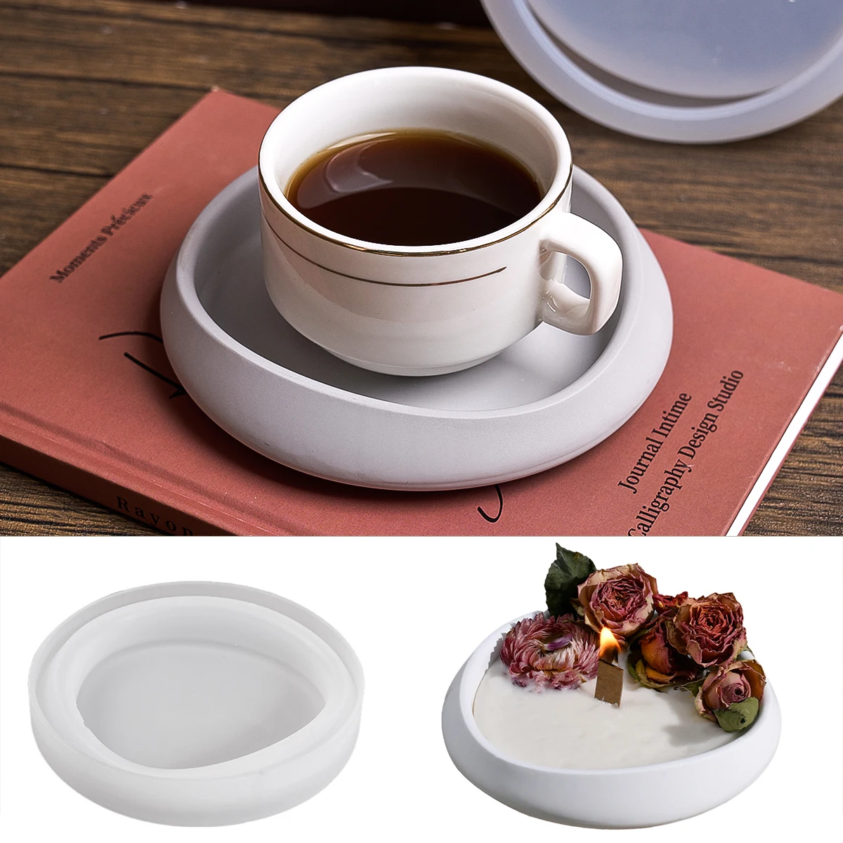 DIY Beton Tablett Silikon Form Unregelmäßige Schüssel Schmuck Lagerung Container Kerze Tasse Gips, Der Formen Wohnkultur Liefert