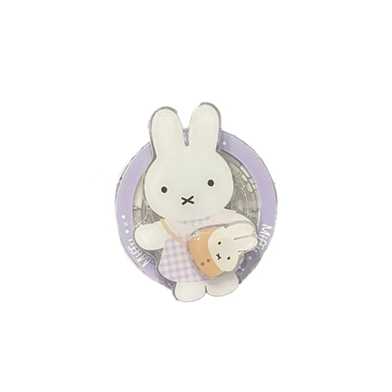 Kawaii Miffy الهاتف قذيفة مناسبة آيفون 17 16 15 14 الإبداعية حقيبة كروسبودي أرنب حامل مغناطيسي مكافحة قطرة جراب هاتف هدية #6