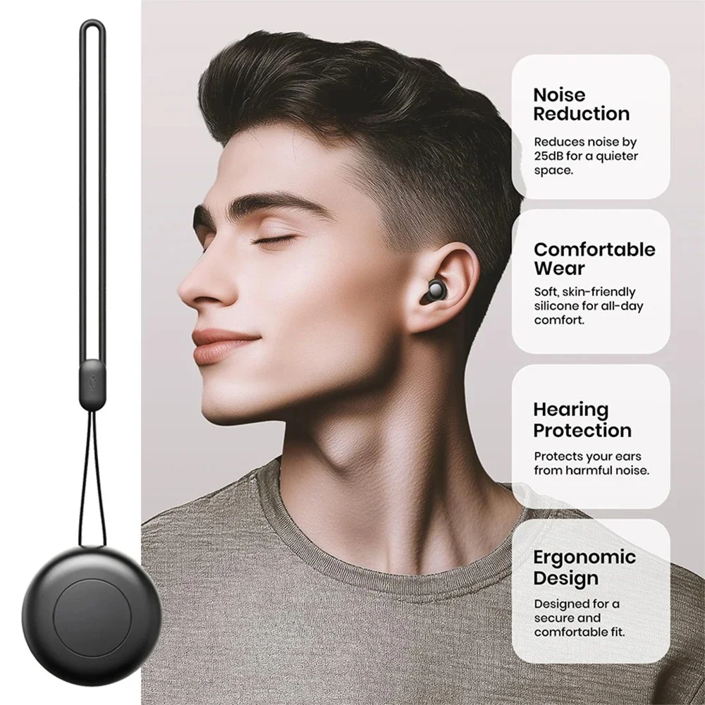 Comfort Silicone Noise Cancelling Earbuds Reusable Noise Reduction Ear Plugs for Light Sleepers Students Travelers Enjoy Quiet view 3