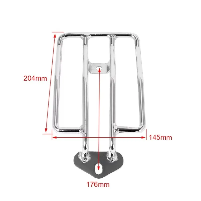 ハーレーxlスポーツスターiron-48-883-xl1200-2004-2019用zzaクロームブラックリアフェンダー荷物ラックサポートシェルフソロシート