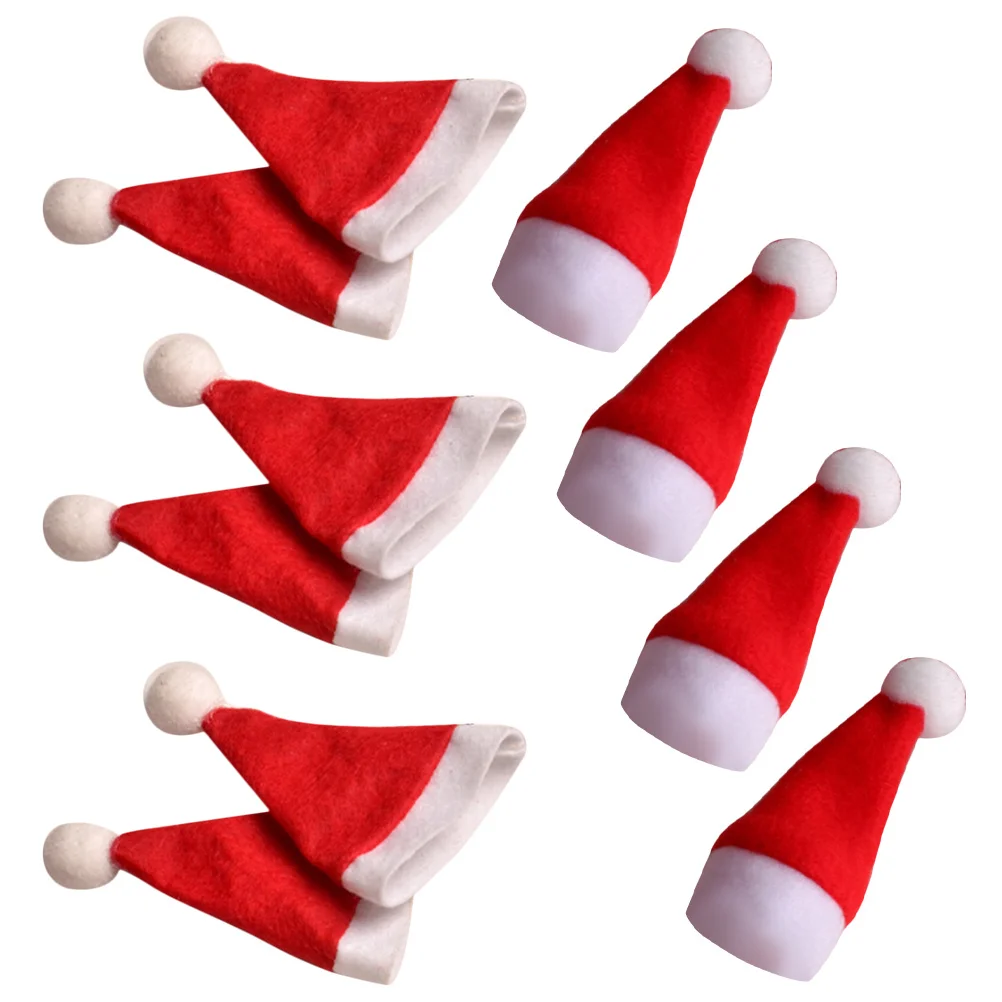 

10pcs Christmas Hat Lollipop Hats Mini Santa Hats For Candy Decoration Diy Party Favors Holiday Decor Kids Craft Supplies