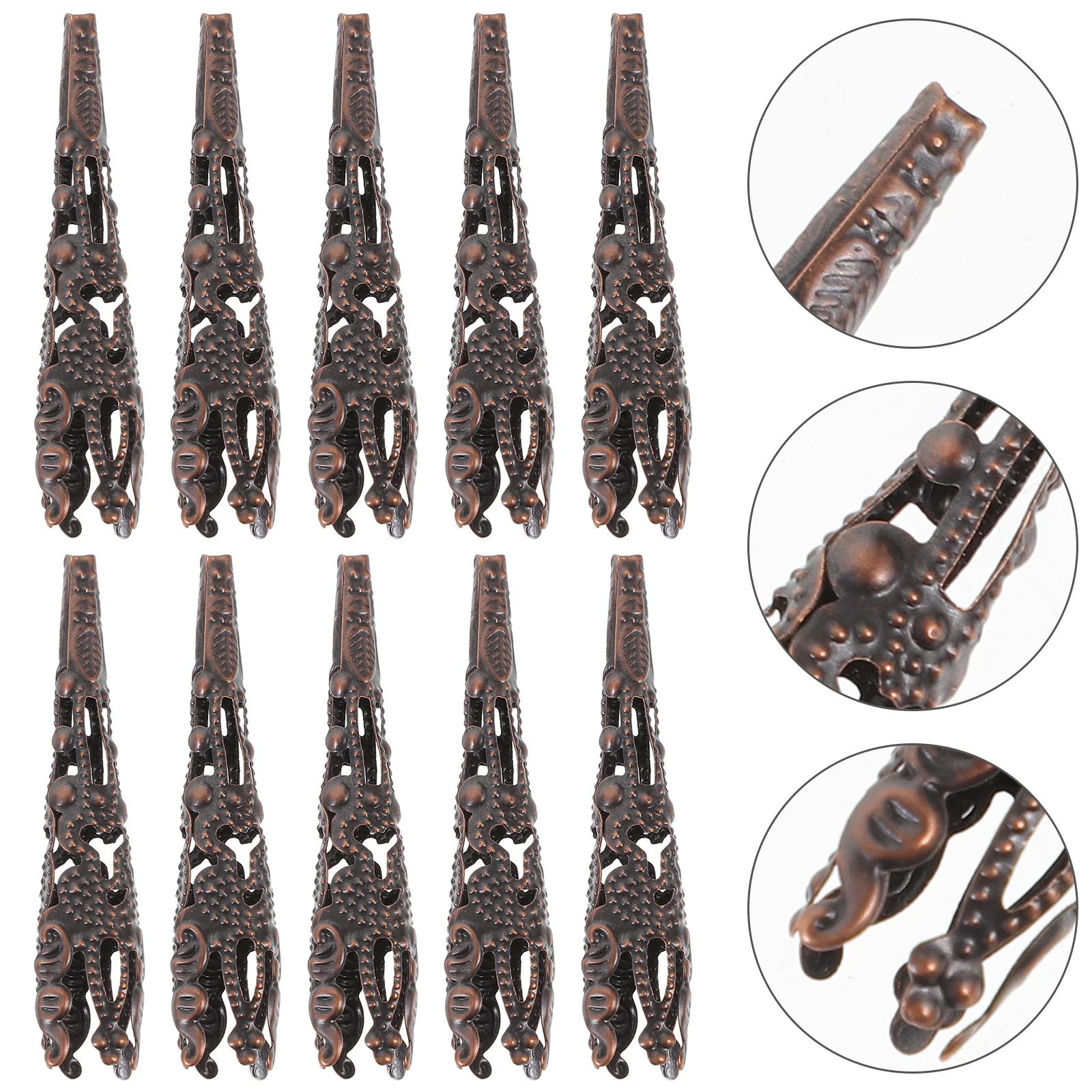 

120Pcs Metal Bead Caps Craft Cones for DIY Jewelry Making Bracelets Necklace Vintage Spacer Bead End Caps Jewelry Accessories