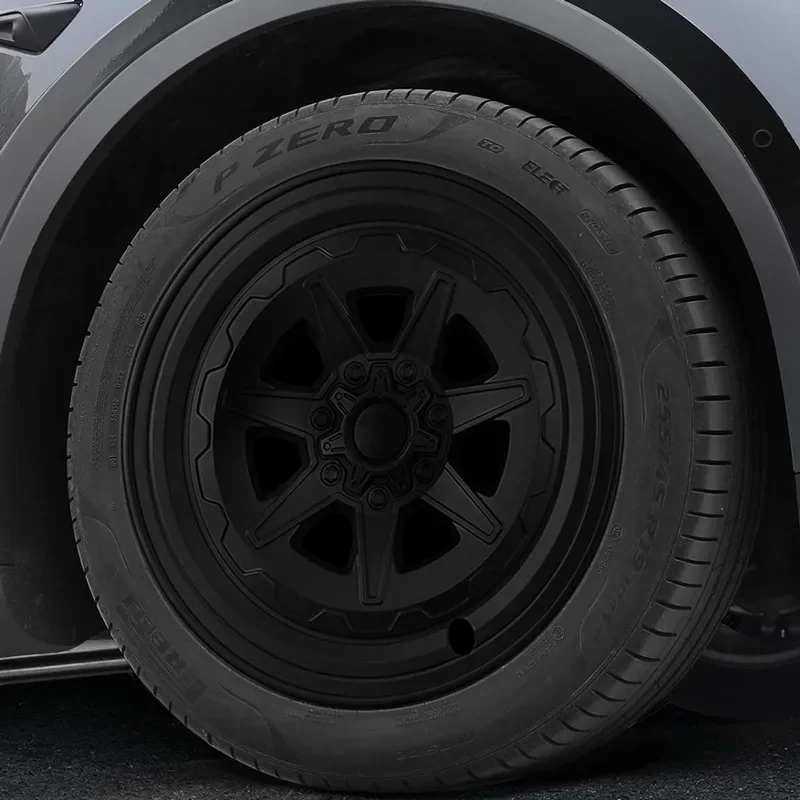 4PCS Hub Cap Performance Replacement for Tesla Model Y Wheel Cap 19-Inch Automobile Hubcap Full Rim Cover Accessories 2019-2024
