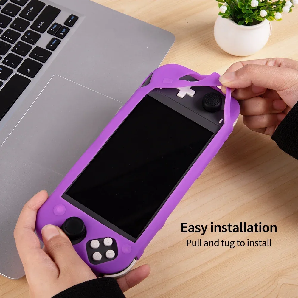 Silicone Case For Nintendo Switch Lite Non-Slip Cover Half Pack Case TPU Soft Rubber Solid Color Protective Shell For SwitchLite