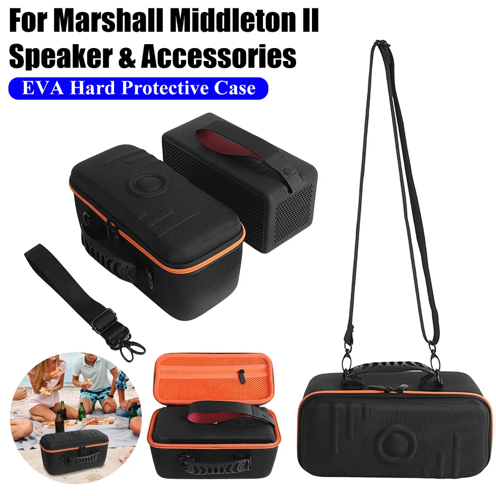 Estuche de Transporte y Almacenamiento para el Altavoz Portátil Marshall Middleton II con Bluetooth