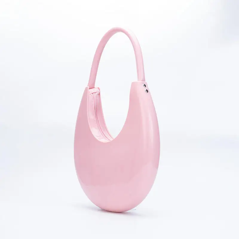 2024 Fashion Handheld Bags Jelly Bags PVC Female New Shoulder Bags Crossbody Bags New Moon Package Leisure Women Axillary Bags