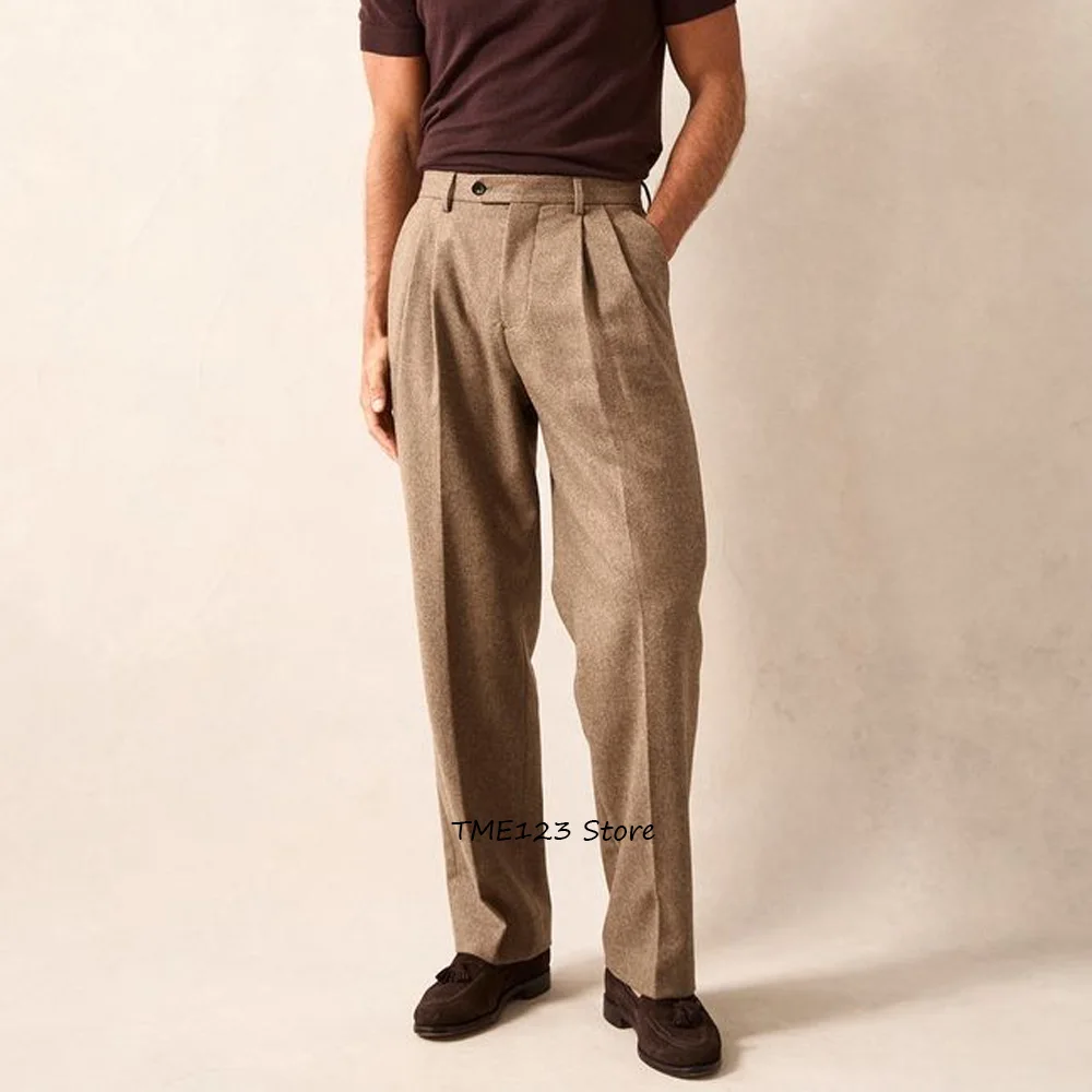 

Wool Fabric Trouser for Man Trousers Business Casual Work Pants Men's Straight Leg Autumn/winter Tailoring Classic Clothing