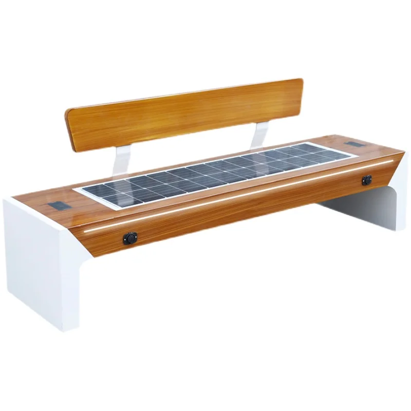 

Outdoor Solar Smart Seat Mobile Phone Charging Park Chair Photovoltaic Power Generation Lighting Accessories