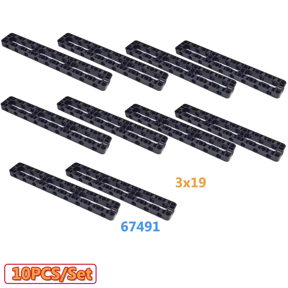 

10PCS/Set 3x19 Hole Frame Technology Building Blocks Parts 67491 Modified Frame Thick With Hole Arm Center Beam MOC Bricks Toys
