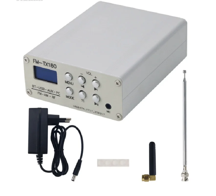 fm-tx180-75mhz-108mhz-bluetooth-stereo-fm-radio-transmitter-am-shortwave-signal-transmitter-with-096-inch-oled-screen