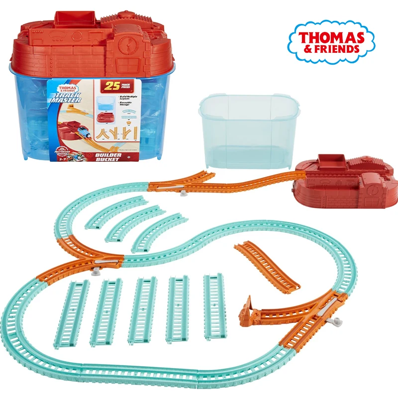 

Thomas & Friends Track Master Builder Bucket Storage Container with 25 Track & Play Pieces Children's Educational Toys Set