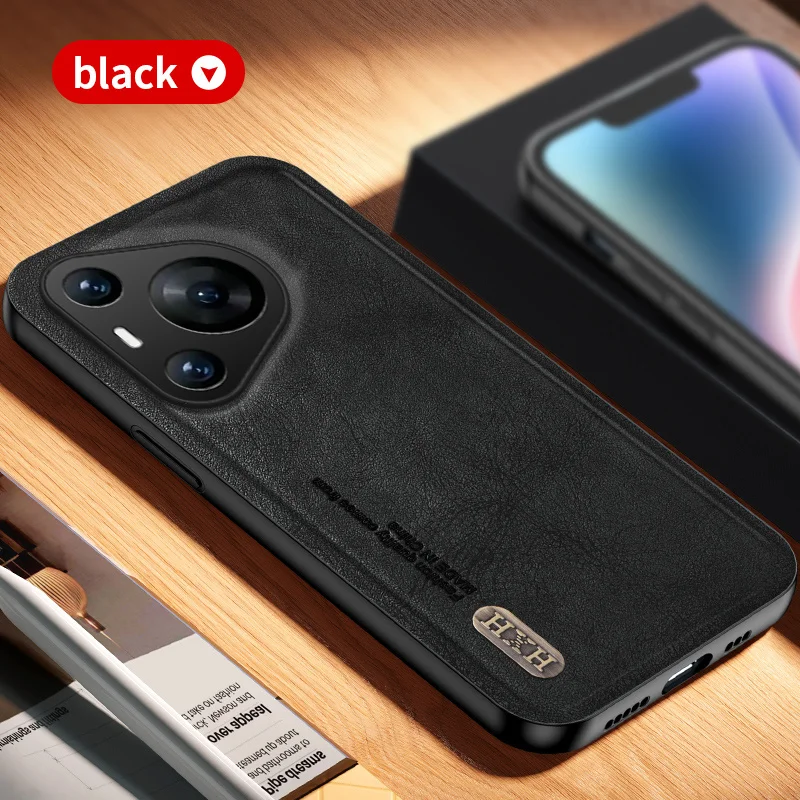 For HUAWEI Pura 70 5G Back Cover Skin Feel Shockproof Magnetic Phone PU Leather Case Soft Fundas For HUAWEI Pura 70