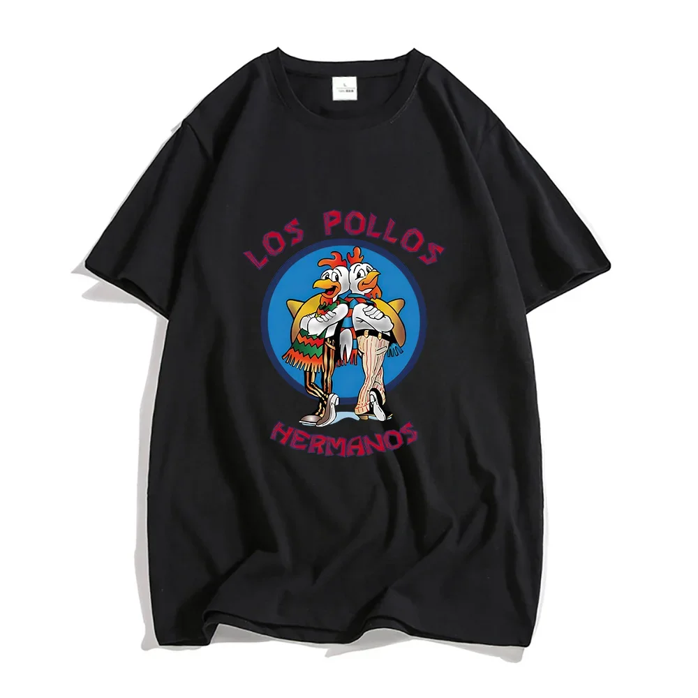 Los Pollos Hermanos T-shirt 100% Cotton T Shirt Men/women Summer Casual Shirts Cartoon Graphic Tshirt Prevalent Manga Clothes