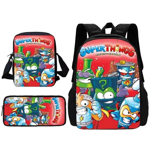 Mochila escolar para niños Super Zings SuperThings con bolso de hombro, bolsas de lápices, mochilas escolares para niños y niñas, el mejor regalo