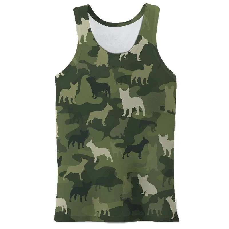 Fashion 3d Print Camouflage Tank Top For Men Kids Summer Vest Casual Sleeveless Cool O-neck Oversized Tees Tops Male Clothes