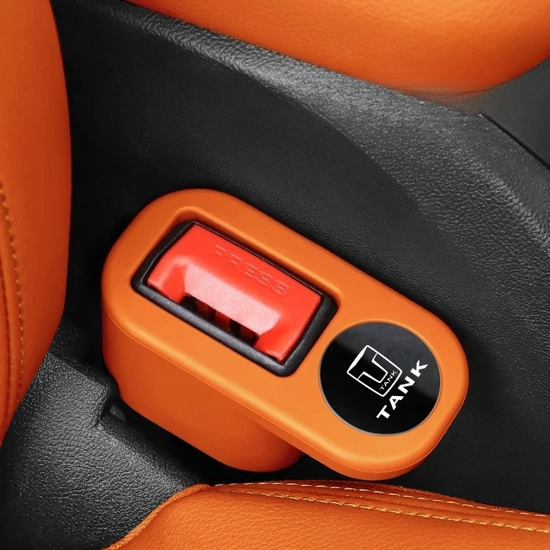 TPE Car Seat Belt Socket Protective For TANK 700 500 300 Cover Latch Silicone Cover Scratch Retainer Interior Accessories
