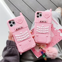 Cute Pink Love Heart Kid Girl Gift Phone Case for IPhone 15 11 13 14 Pro Max 12 Mini XR XS X 7 8 Plus Soft Silicone Back Cover