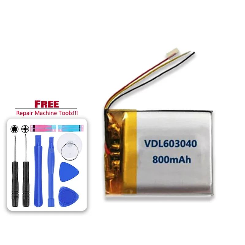 Сменный аккумулятор VDL603040 SR603040 800 (2 линии) на 603040 мАч для Marshall Major II, III Bluetooth MID