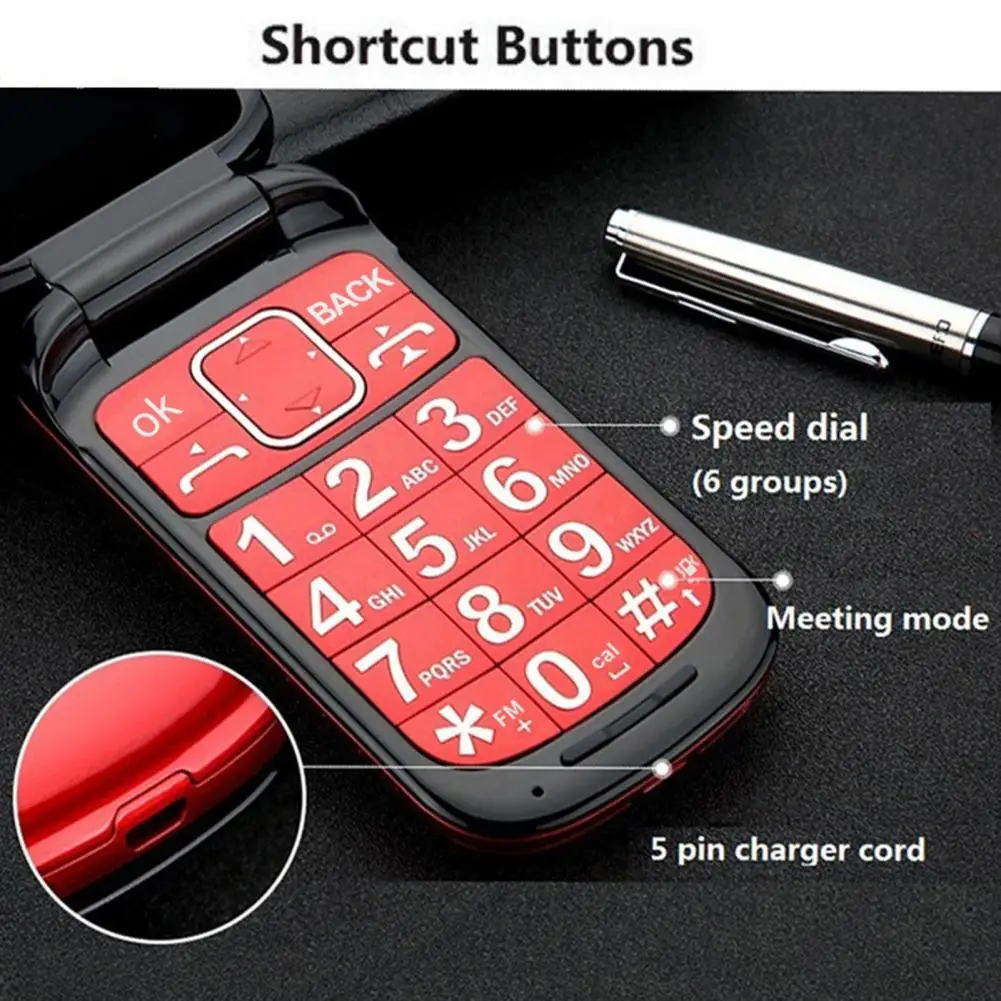 F899 Mini Flip Phone Bluetooth Dial Musik Handy MP3 Musik Player Kopfhörer FM Radio Magic Voice Changer Kopfhörer