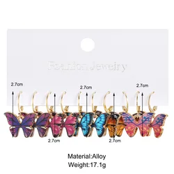 10Pcs/set Butterfly Stitch Marker Emalia Alloy Crochet Stitch Marker Charms Locking Stitch Marker