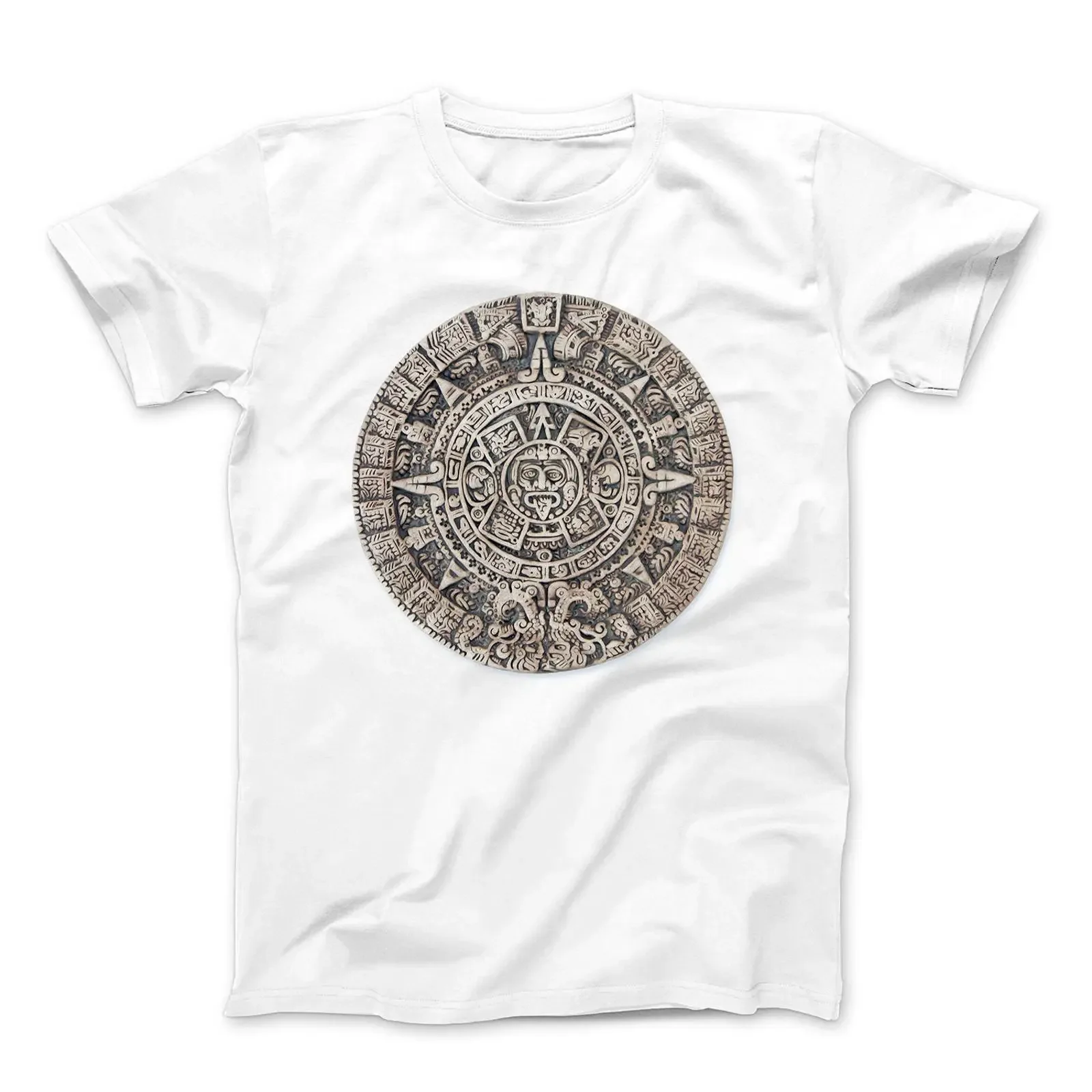 Aztec Sun Stone Calendar Mexican T shirt vintage Washed Stylish Casual Versatile Top For Everyday Wear Unisex Soft fashion