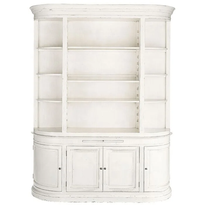 American Style Rural Solid Wood Retro Bookshelf Living Room Glass Door Porcelain Cabinet Dining Room Sideboard Cabinet