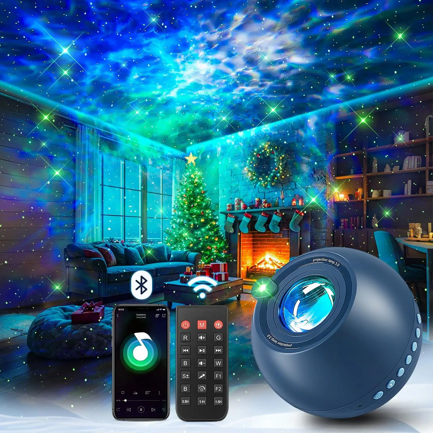 

Проектор Galaxy Night Light с динамиком Bluetooth, машина с белым шумом для декора детской спальни