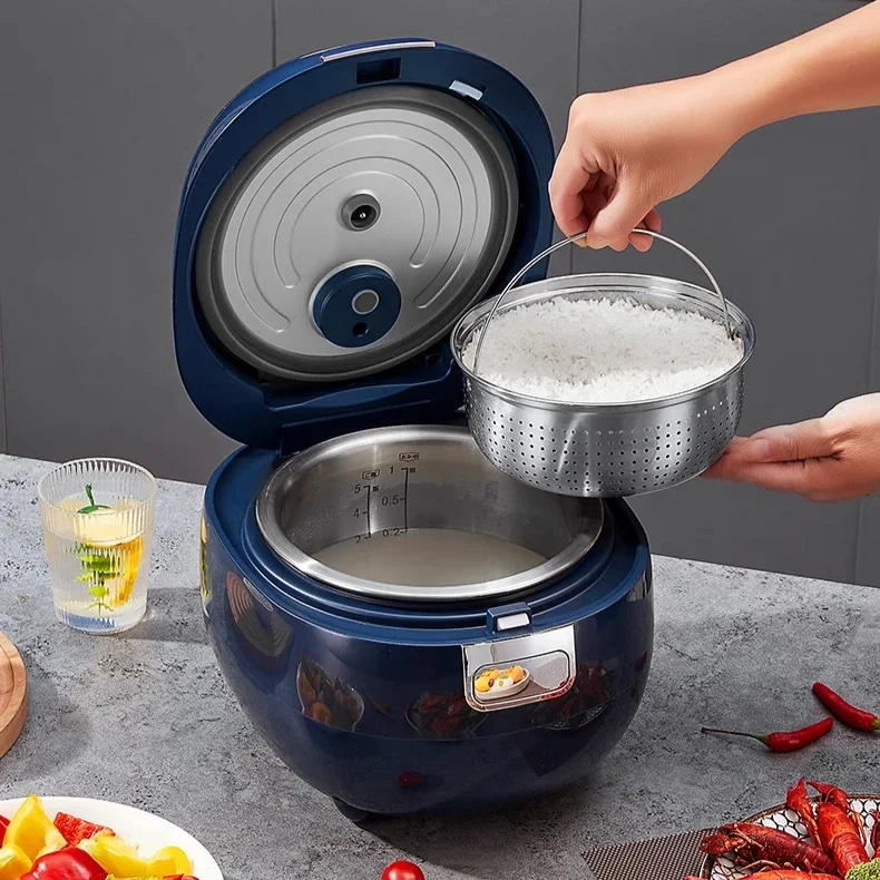 QUASHO Рисоварка с низким содержанием сахара, сепарация рисового супа, бытовая умная рисоварка с низким сливом, сахар 0, покрытие, паровая рисоварка 3 л