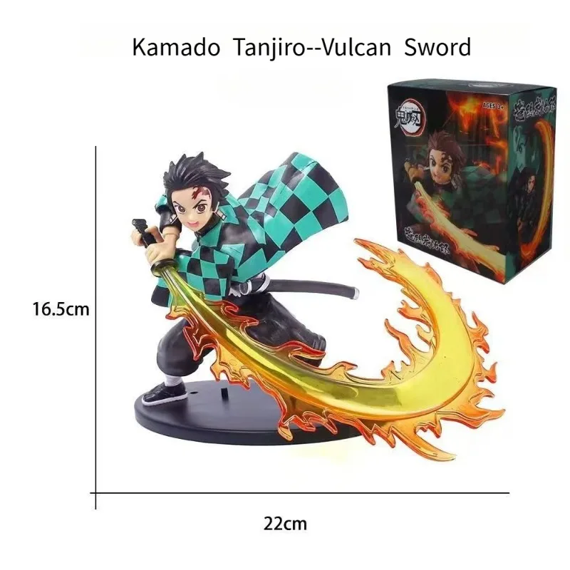 16.5cm kimetsu no yaiba anime periféricos batalha série kamado tanjirou figura ornamentos de mesa coleção brinquedo presentes para amigos