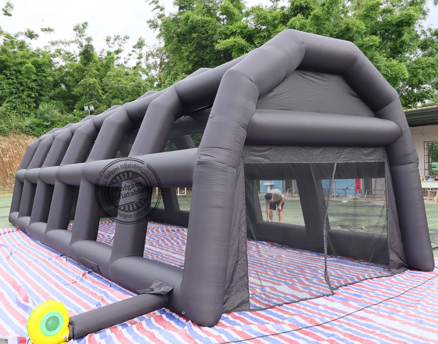 Inflatable Tennis Tent Baseball Cage Football Court Cage Inflatable Baseball Field Softball Batting&Pitching Cage 40'x14'x11'