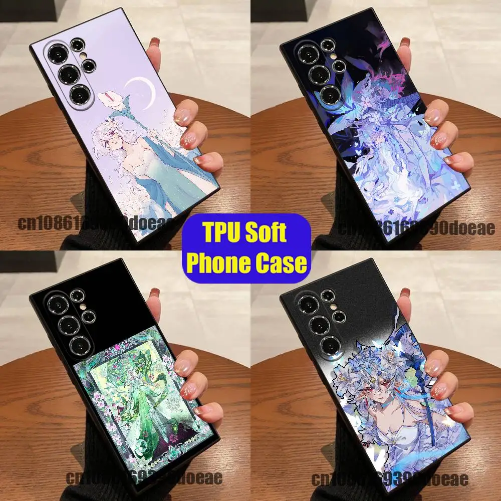 For White Lily Cookie Run Phone Case Samsung S23,S24,S26,S25,S22,S30,S21,Ultra,Plus,5G,Fe,Lite Custom Soft Cover