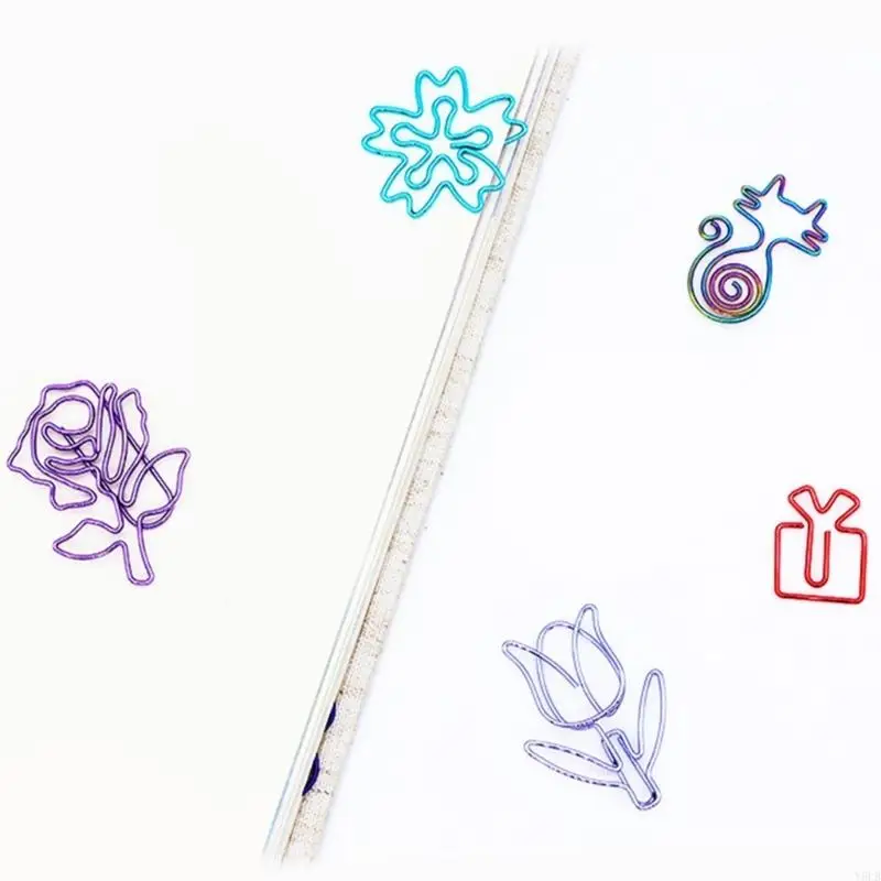 Y5LB 10Pieces Novelty Paper Clip Metal Paper Clip Bookmarks Clip For File Paper Photo Envelopes Letter File Document Postcard
