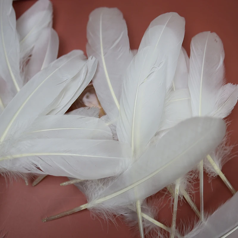 20Pcs Natural Goose Feathers Plumes 15-20cm White Feather Plume for Home Craft DIY Wedding Party Jewelry Decoration Accessories