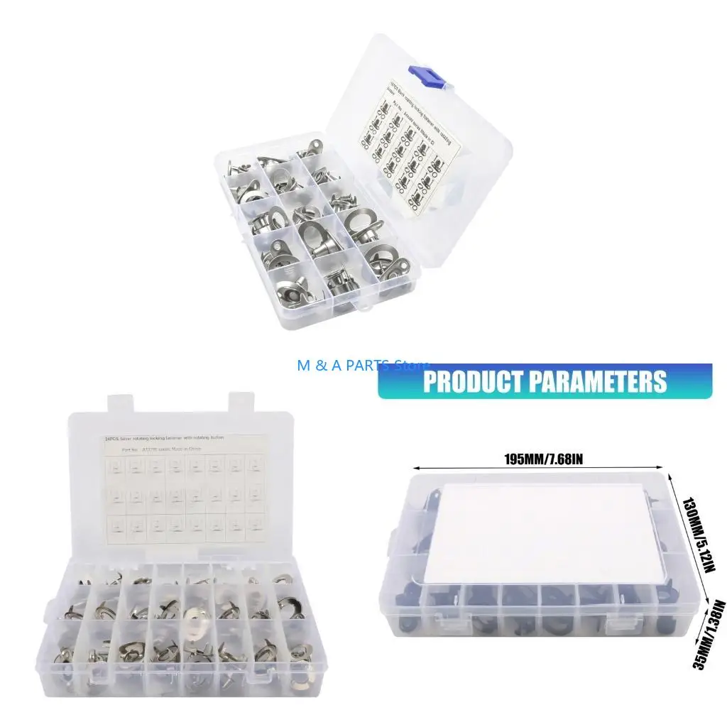 U1JF Metal Rotating Locking Turn Button Cover Fasteners for Motorhome Marine & Tarp Projects