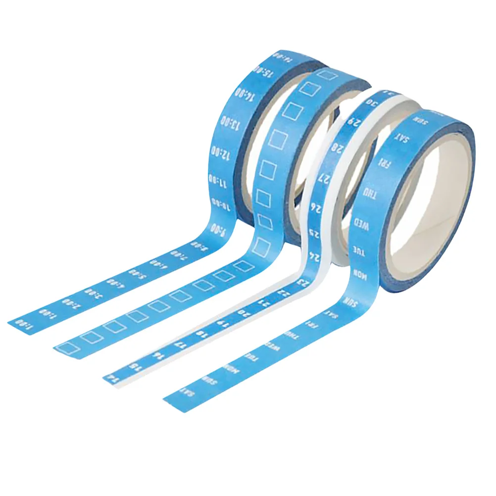 8pcs Time Management Tape Weekly Daily Hourly Plan Reusable Washi For Planner Schedule Organizer Scrapbooking Sticker Masking