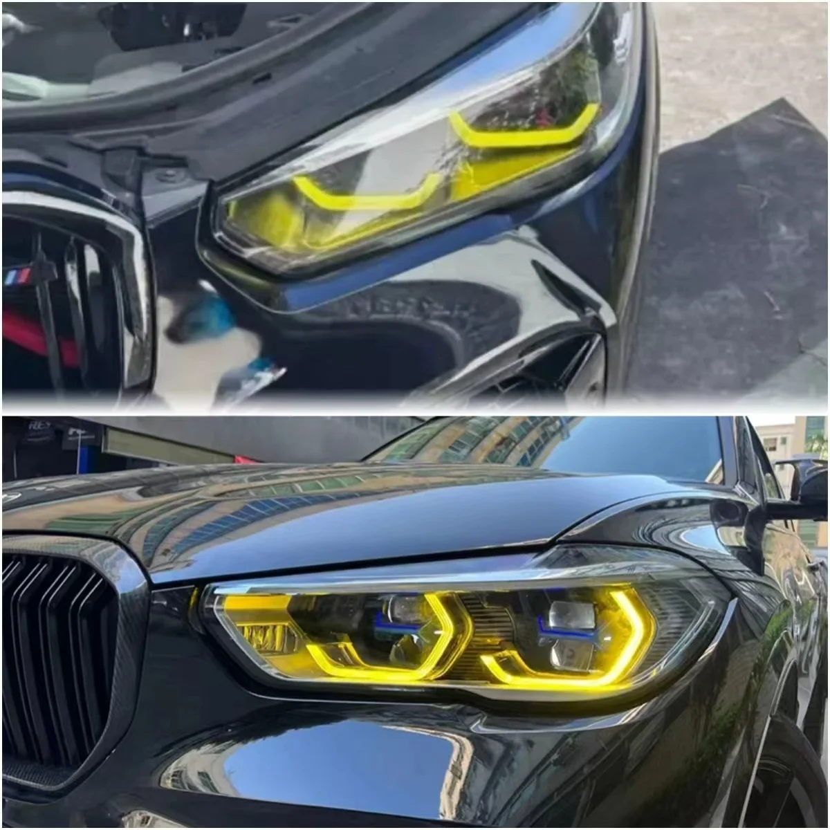 وحدات LED عين الملاك الصفراء CSL الأمريكية لسيارات BMW X5 G05 X6 G06 M F95 F96 40iX 50iX SUV Pre-LCI 2019-2022 ضوء النهار