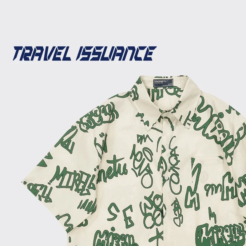 ストリートスタイル-ルーズフィット-半袖シャツ-レタード-カジュアルウェア-カップル向け-旅行用-トレンドブランドtシャツ-ユニセックス服