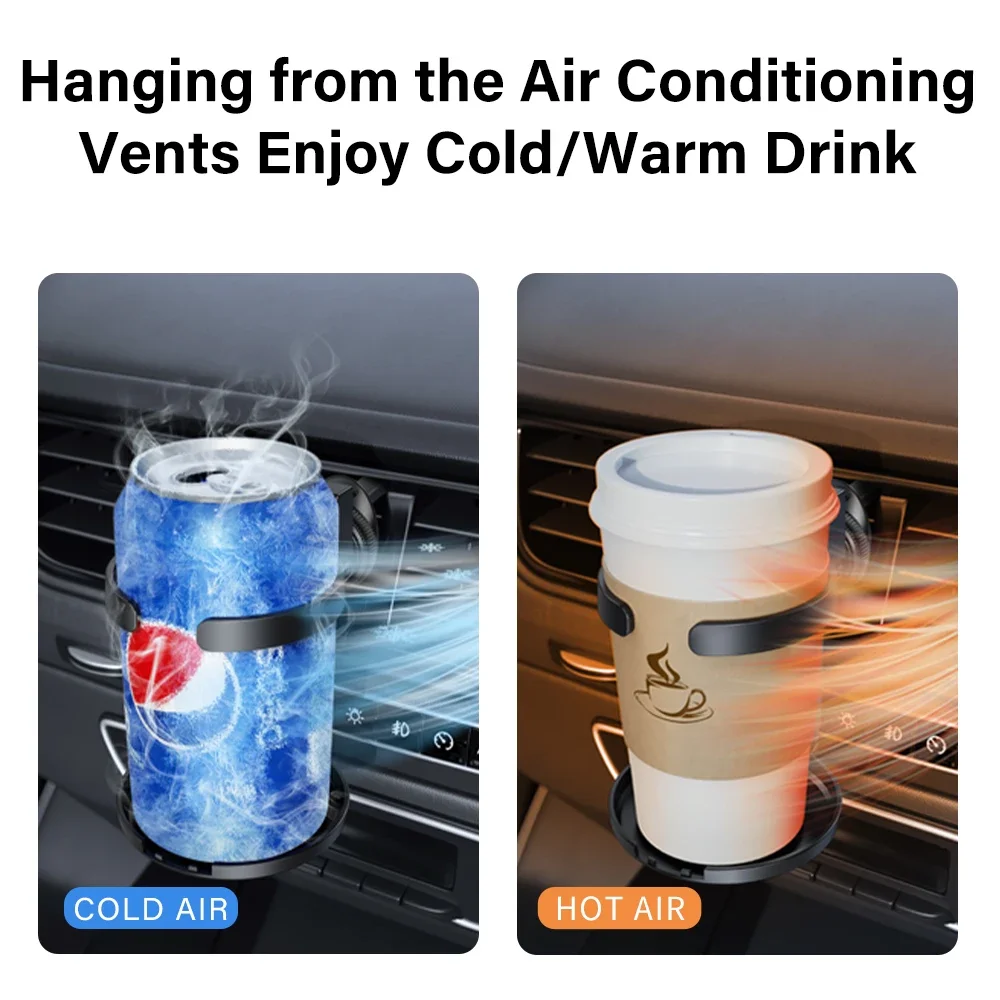 Car Cup Holder Air Vent Outlet Drink Bottle Holder Bottle Holder Auto Interior Accessories Foldable Beverage Ashtray Mount Stand