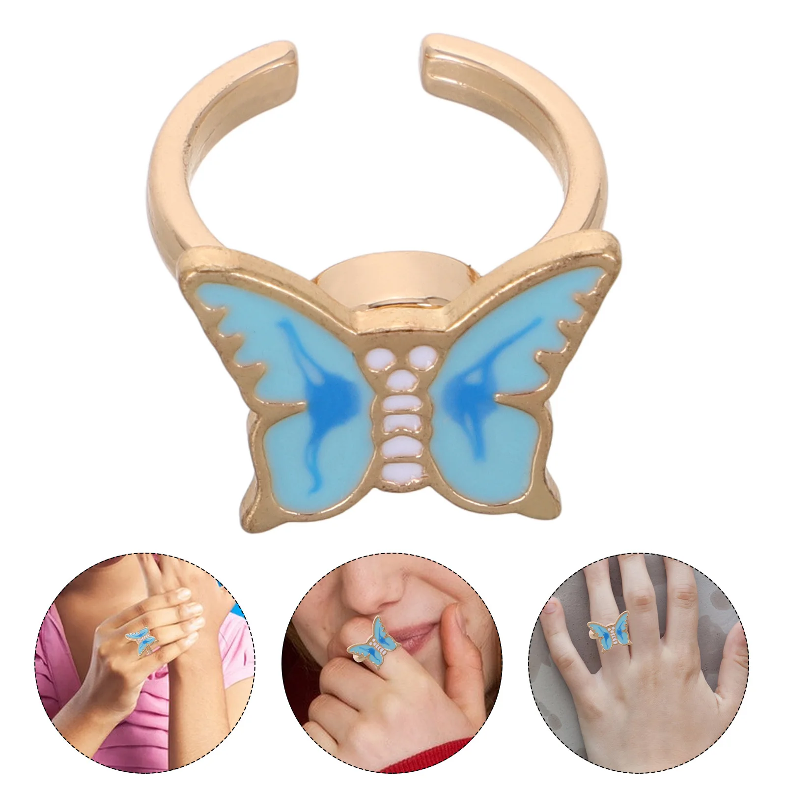 스트레스 불안을 완화하는 회전식 손가락 반지 프리미엄 합금 소재 매끄러운 마감 피부에 자극이 없는 일상 휴대용