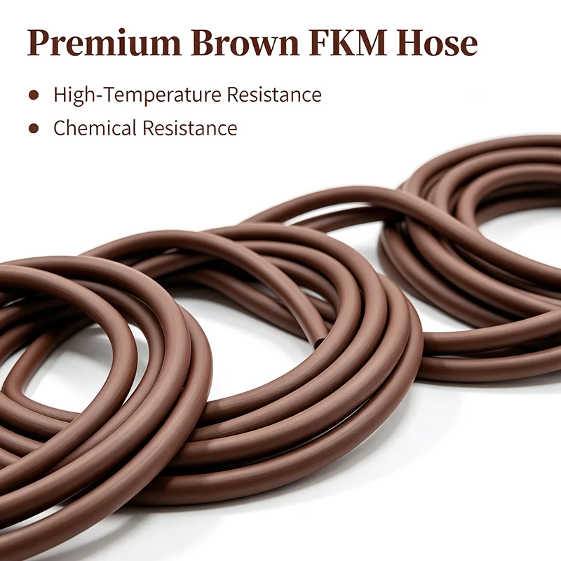

Anti-Aging FKM Fluororubber Tube High Heat Resistant Fuel Line Pipe for Vehicle Engine Mechanical Chemical Fluid Transport