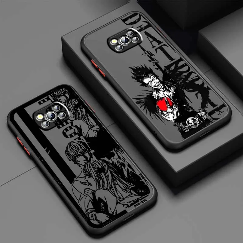 

Death Note Popular Cool Anime For Xiaomi Poco X6 X5 X4 X3 M6 M5s M5 M4 M3 F6 F5 F4 F3 Pro 5G Frosted Translucent Phone Case