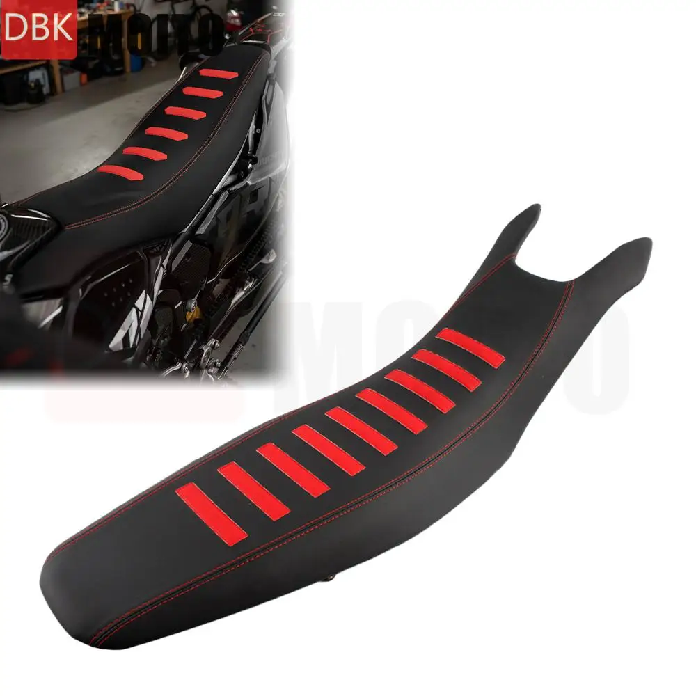 Motorcycle Seat Cover Gripper For Ducati HYPERMOTARD 698 MONO RVE 2024 2025 Dirt Pit Bike Enduro Motocross Red Grey