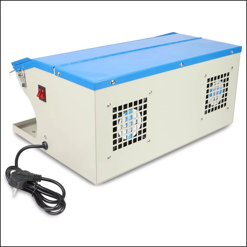 Compact Desktop Variable-Speed Polishing Machine Dual-Head Polishing Wheel Machine with Dust Collection for Gold, Silver