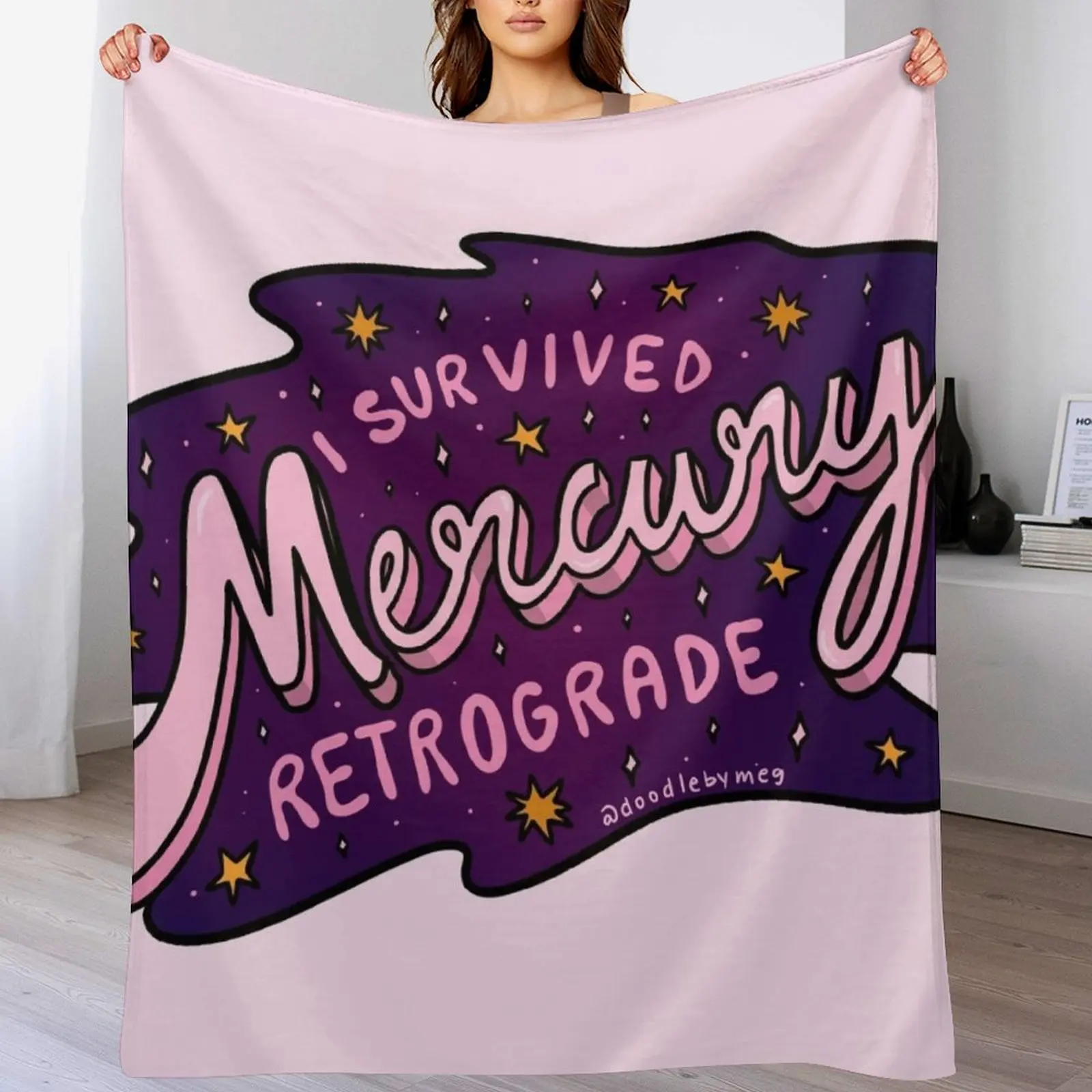 

Mercury Retrograde Throw Blanket Picnic Thermal Soft Big Luxury Thicken Blankets